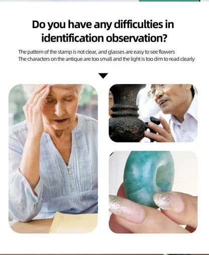 40X Handheld Magnifier With LED Lights for Clear Identification - Smarsty