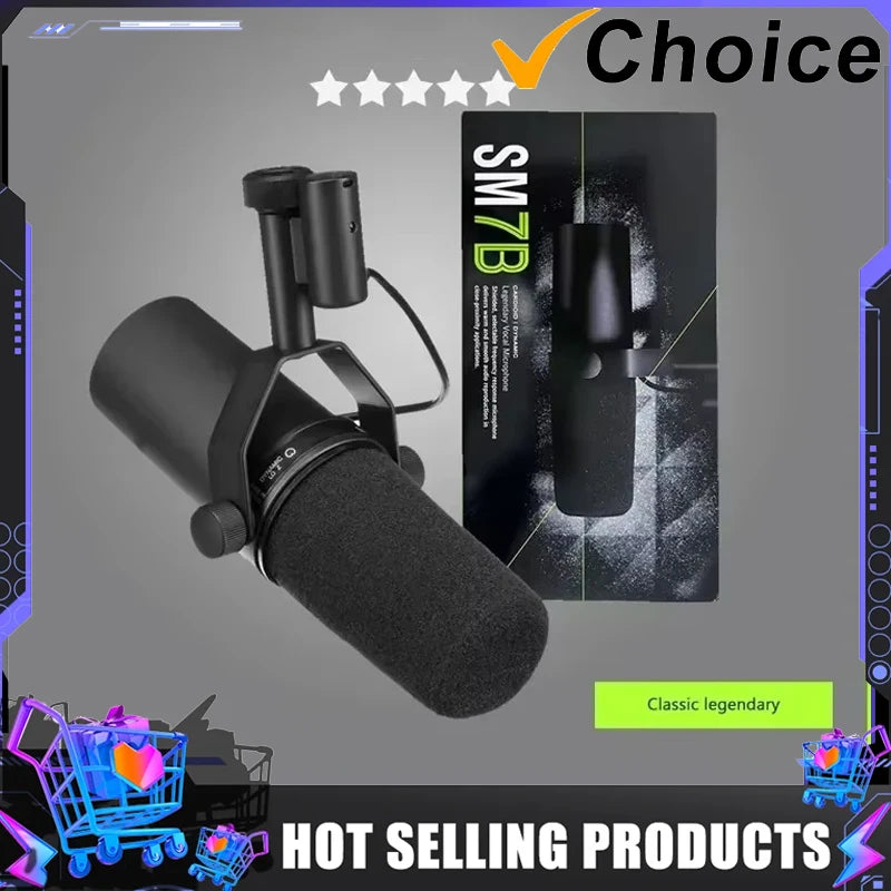 Cardioid Dynamic Microphone for Studio and Podcasting - Smarsty