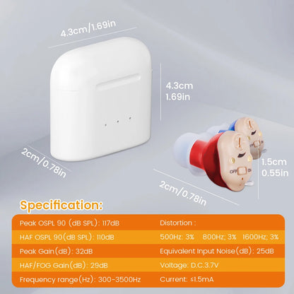 Rechargeable Invisible Hearing Aid for Clear Sound - Smarsty