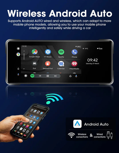 7 Inch Motorcycle GPS Navigation With Wireless CarPlay IP67 - Smarsty