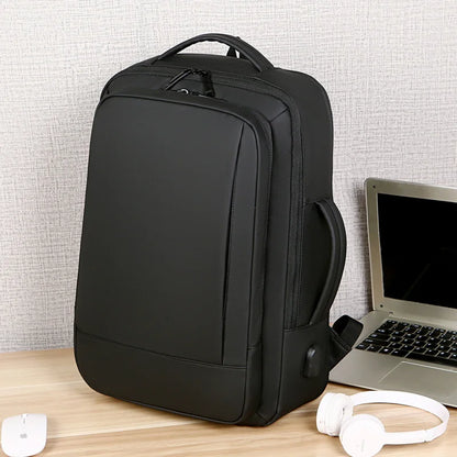 1Pcs Expandable Travel Backpack, Business casual men's backpack,with USB charging,waterproof fabric,suitable for daily commuting - Smarsty