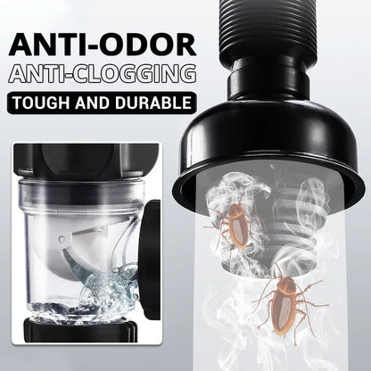 Flexible Anti-Odor Drain Pipe Set for Kitchen and Bathroom - Smarsty