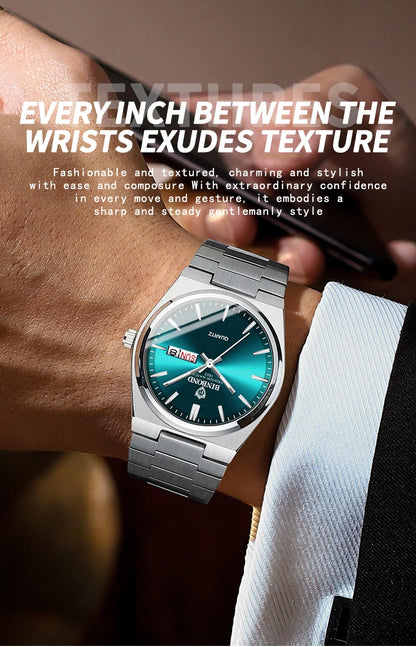 Luxury Waterproof Quartz Men's Watch with Luminous Features - Smarsty