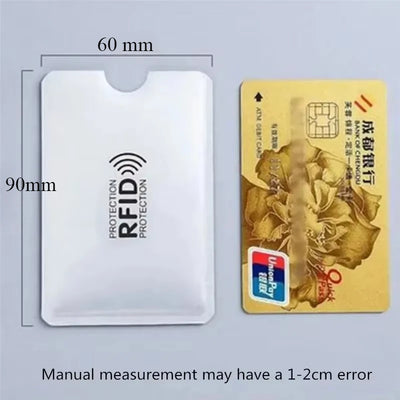 10pcs Anti Rfid Credit Card Holder Blocking Reader Lock Blocker Bank Cards Protector Shielding Bag Colorful Anti-theft Card Case - Smarsty