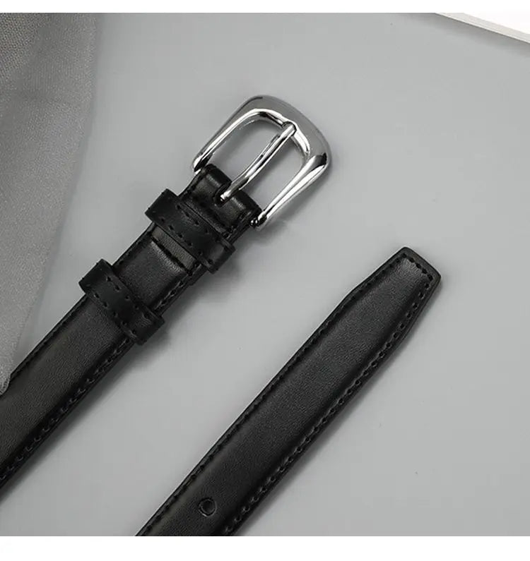 Women PU Leather Thin Belt Soft Comfortable Casual Waistband - Smarsty