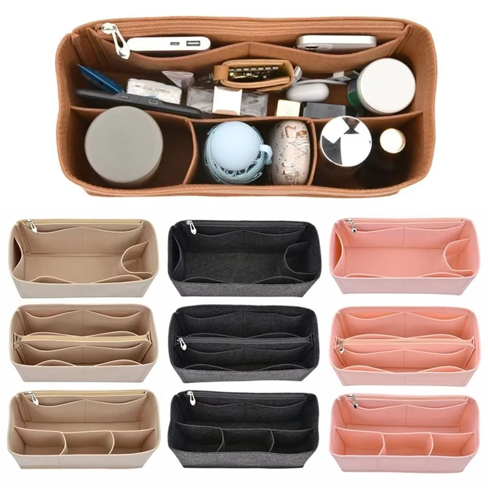 Felt Insert Liner Purse Organiser Pouch Handbag Tote Bag Internal Bag For Liz Visetos, 3 Style