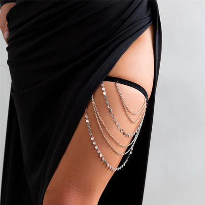 Boho Chic Elastic Band Leg Chain Body Jewelry - Smarsty