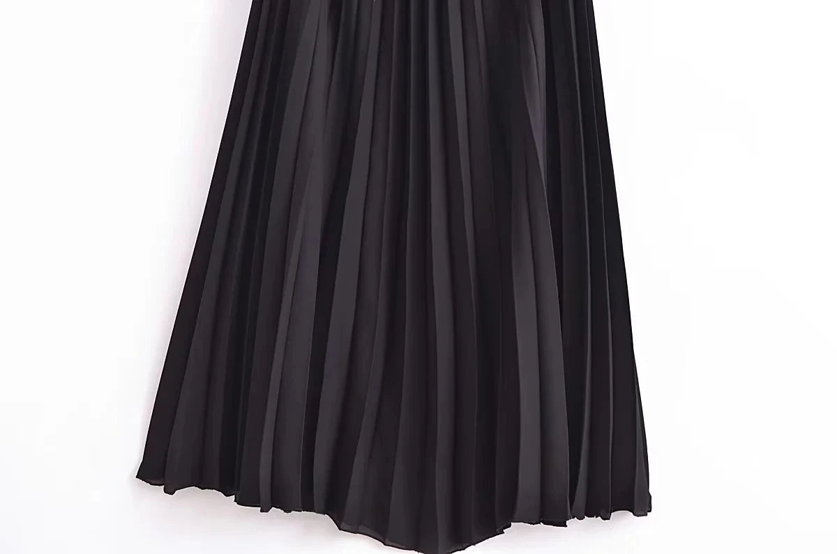 Corset Dress Women Pleated Vests Long Dresses for Women 2024 Sleeveless Office Party Dress Ruched Midi Evening Dresses - Smarsty