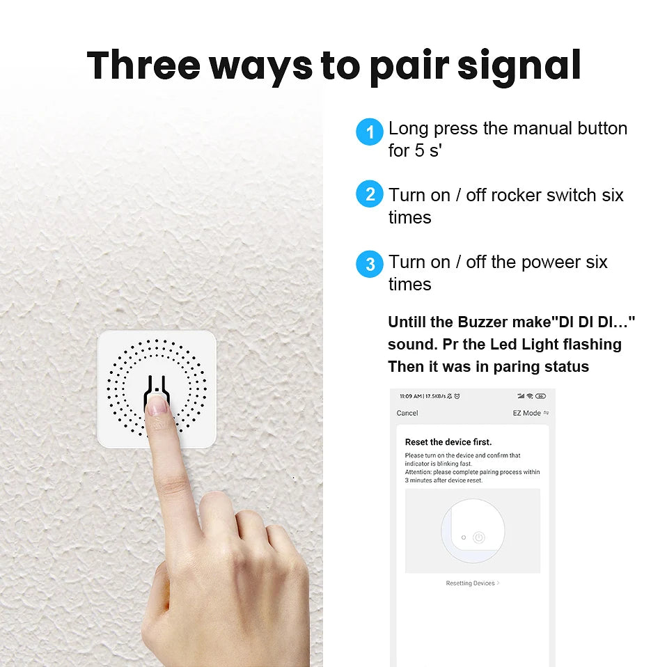 Tuya Mini 16A WiFi Smart Switch for Home Automation - Smarsty