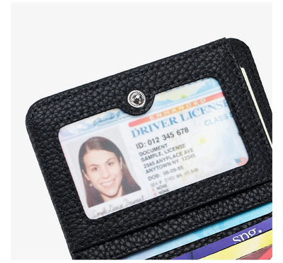 Genuine Leather Men Women Cute Short Wallet Luxury Solid Zipper Coin Purse rfid Bank Credit Card Holder Slim Small Money Bag - Smarsty