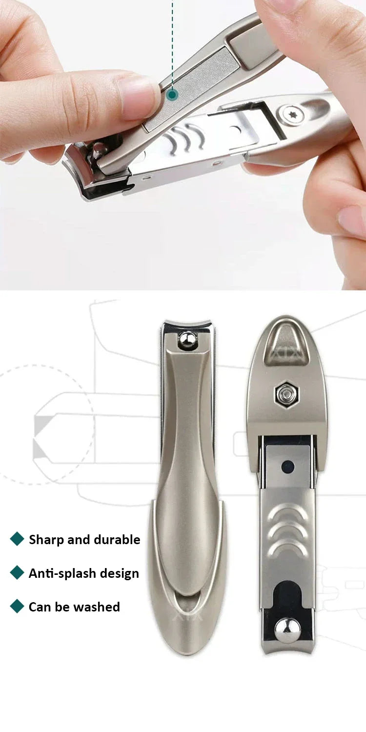 Stainless Steel Nail Clippers with Anti Splash Design - Smarsty