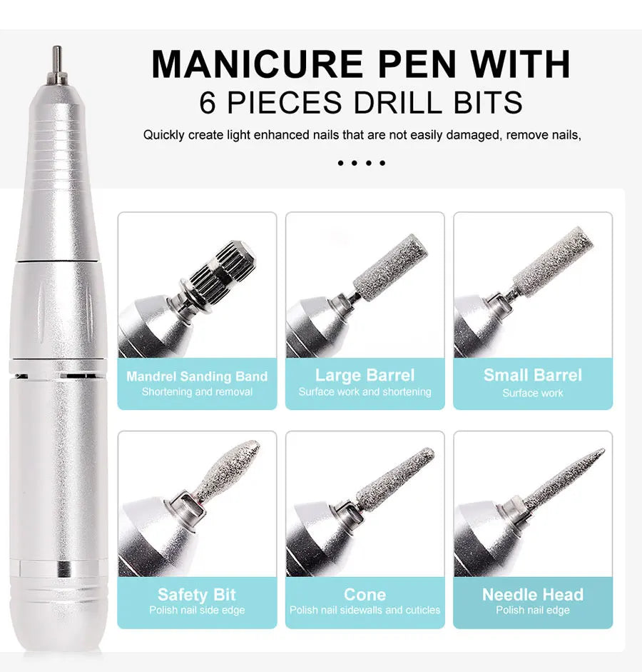 Professional Electric Nail Drill Machine for Manicure - Smarsty