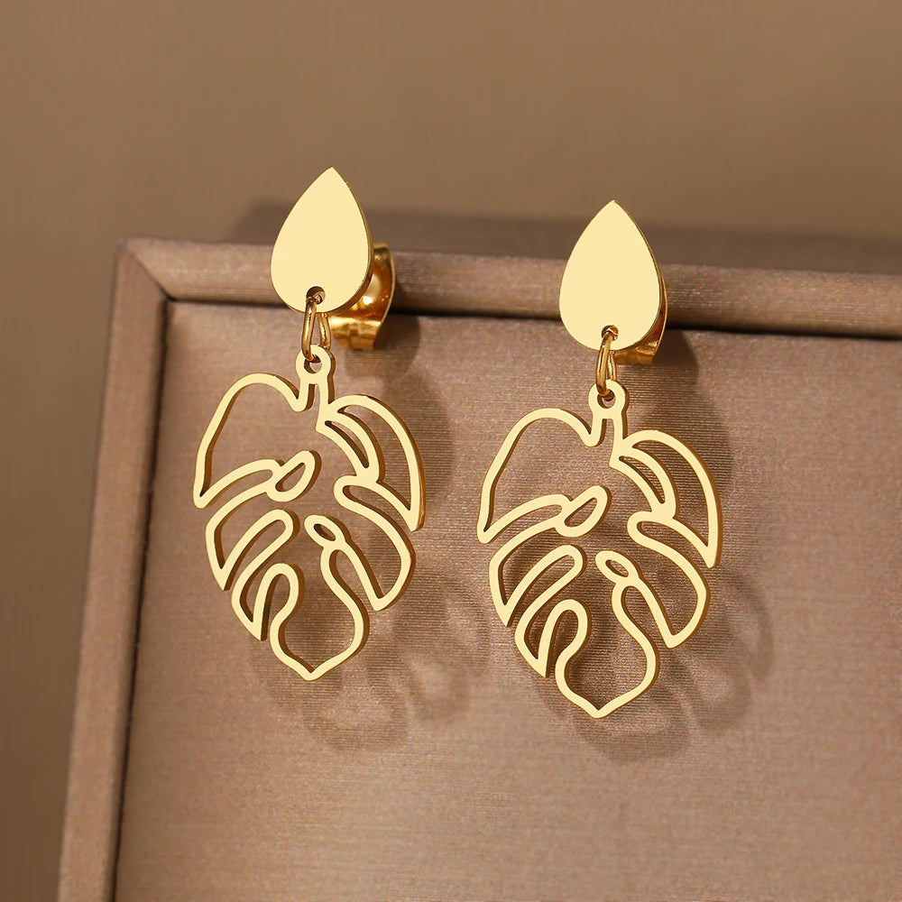 Stainless Steel Vintage Water Drop Earrings for Women Jewelry - Smarsty