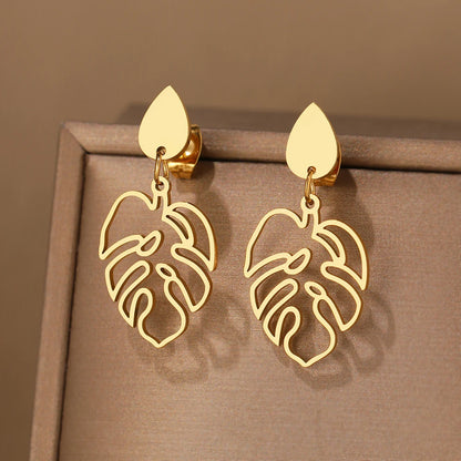 Stainless Steel Vintage Water Drop Earrings for Women Jewelry - Smarsty
