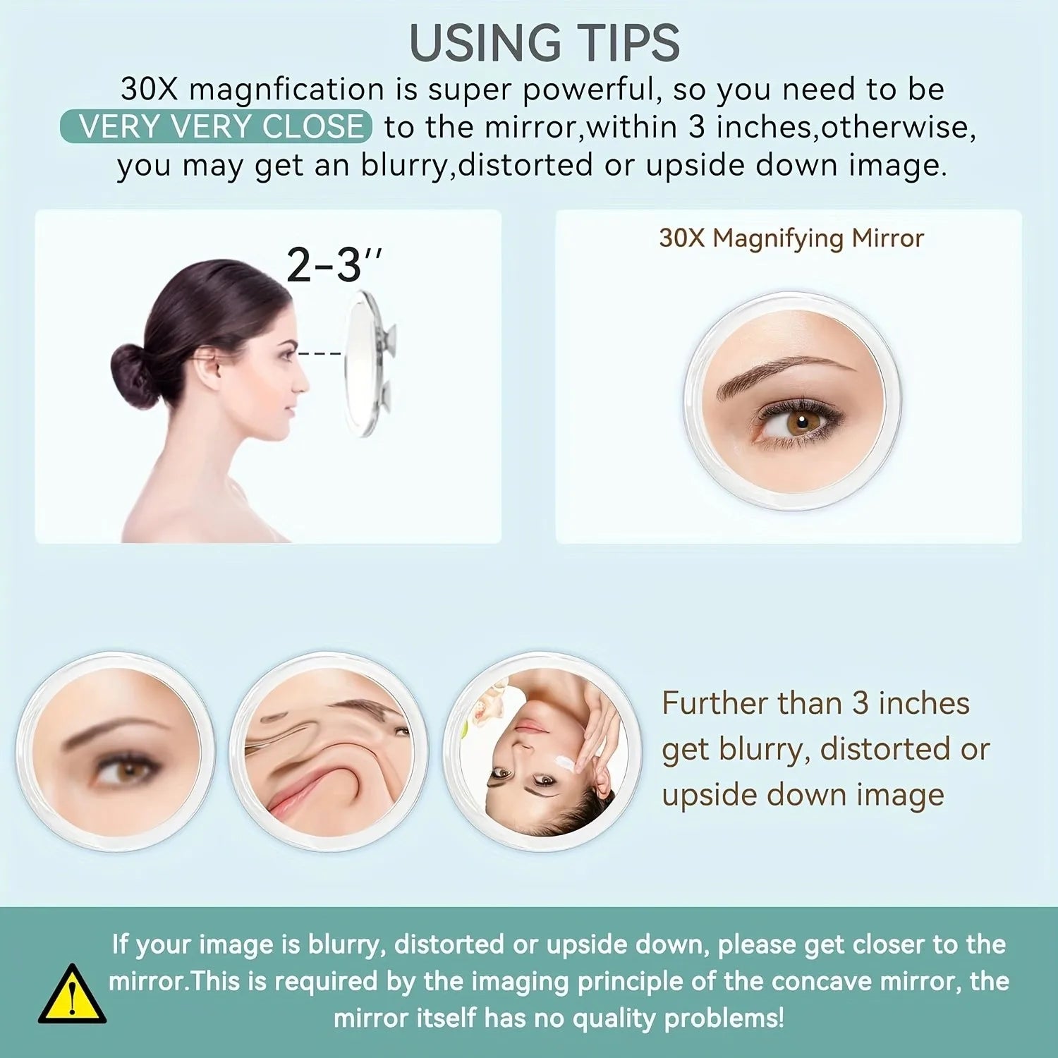 10x Magnification Bathroom Makeup Mirror with Suction Cup - Smarsty
