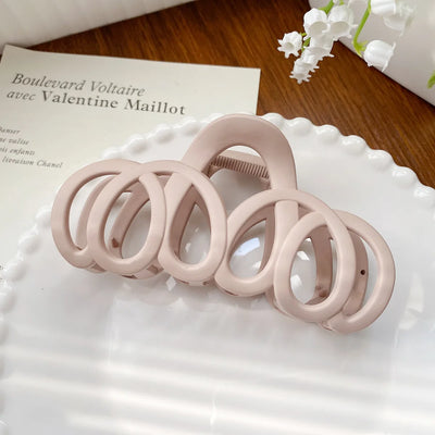 Frosted Hollow Bow Hair Claw Clip Elegant Korean Style - Smarsty