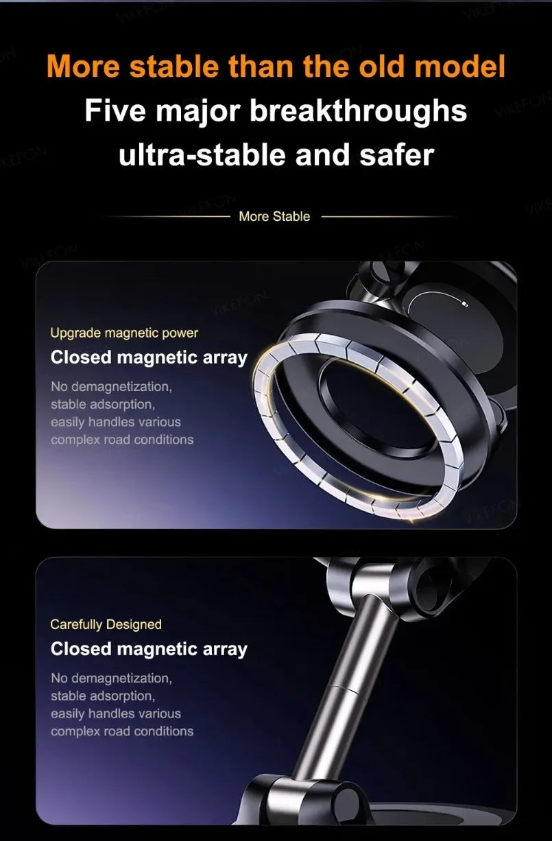 Magnetic Car Phone Holder 360 Rotation Vacuum Suction - Smarsty