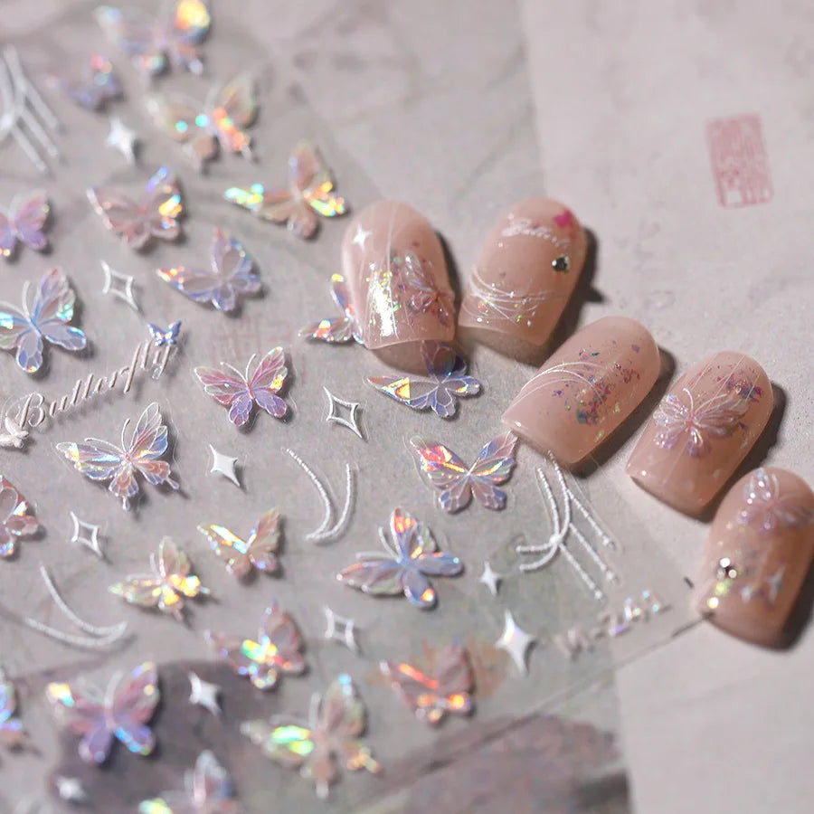 Kawaii Butterfly Nail Stickers for Stunning Manicure Decor - Smarsty