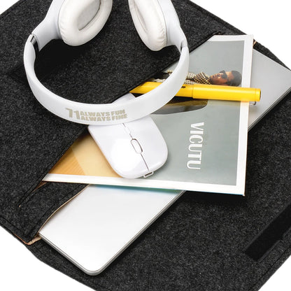 Wool Felt Laptop Sleeve 11 To 15.6 Inch With Mousepad