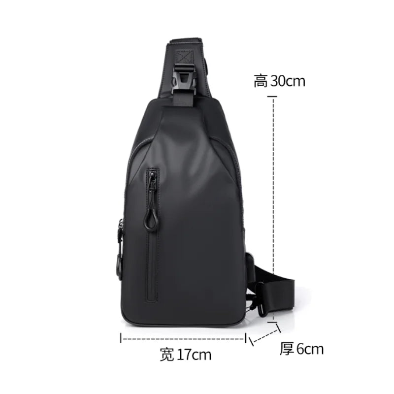 Mens USB Port Chest Bag For Daily Commute And Traveling - Smarsty