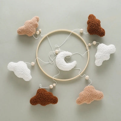 Baby Crib Mobile Bed Bell Rattle Toys Wooden Crochet Stars Pendant Bed Bell Toys Newborn Comfort Crib Bracket Hanging Toys Gifts by Smarsty