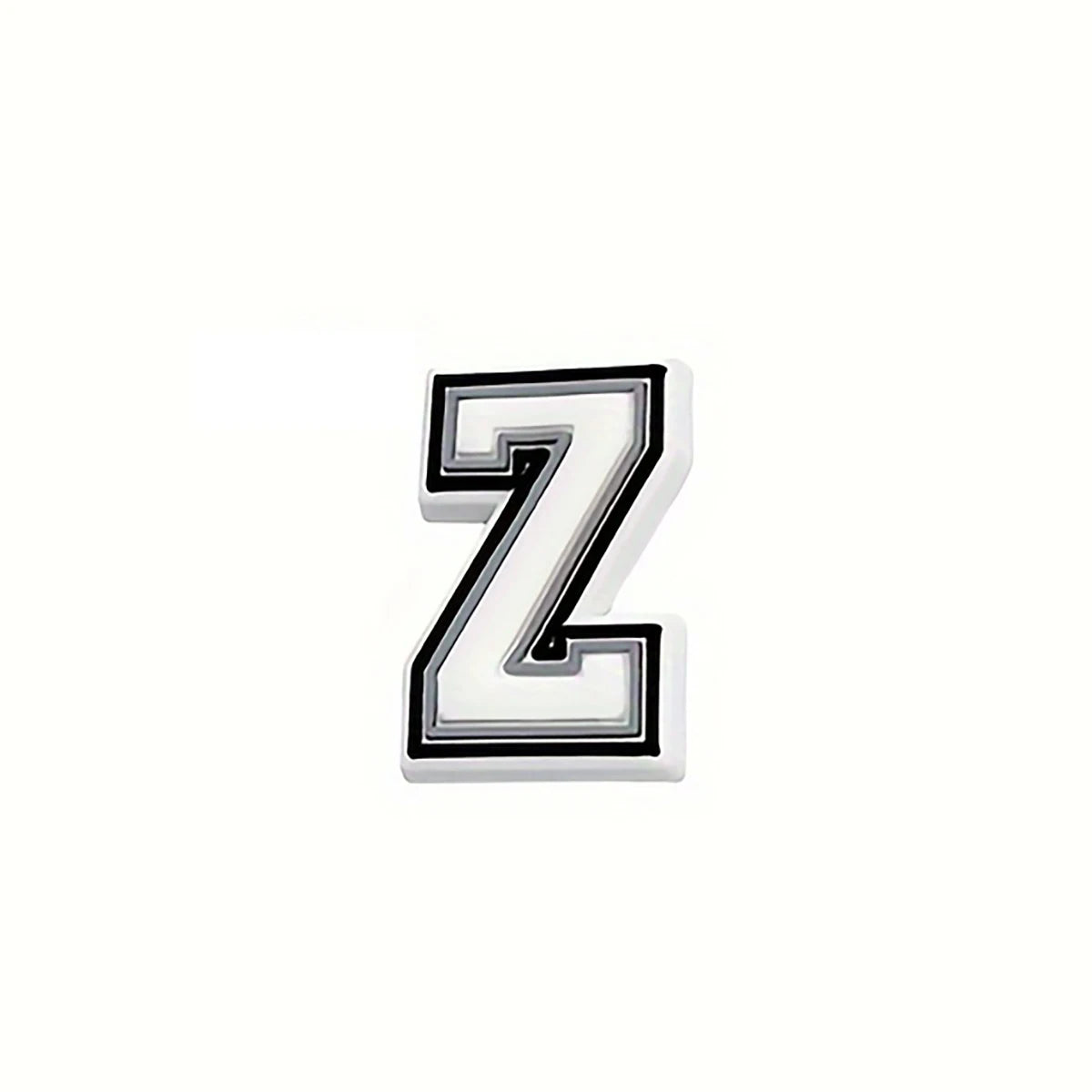 1pc Black White Alphabet Shoe Charm, PVC Shoe Accessory For Crocs, Wristband, Slipper,DIY Accessories Gifts For Holiday Party