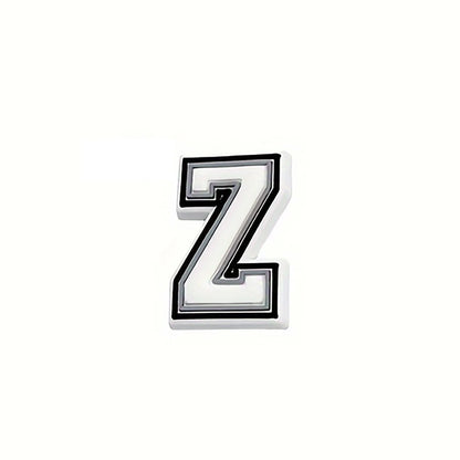 1pc Black White Alphabet Shoe Charm, PVC Shoe Accessory For Crocs, Wristband, Slipper,DIY Accessories Gifts For Holiday Party