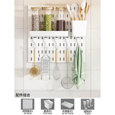 No Punching Pegboard Wall Organizer Panel Shelves For Gamer Room,bathroom,kitchen Storage Rack Organizer Pegboard Accessories by Smarsty