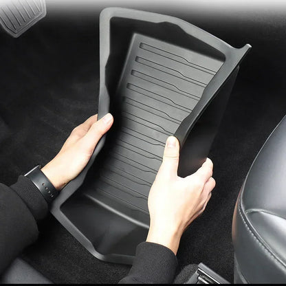 Underseat Storage Box for Tesla Model Y 2021-2024 Seats Drawer TPE Hidden Storage Tray Push Pull Car Organizer Car Accessories - Smarsty