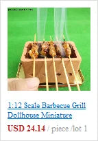 Miniature Dollhouse Furniture Set For Dolls House Mini Toy Kit Accessories TV Kitchen Home Fridge Kids Pretend Play Diy Figurine by Smarsty