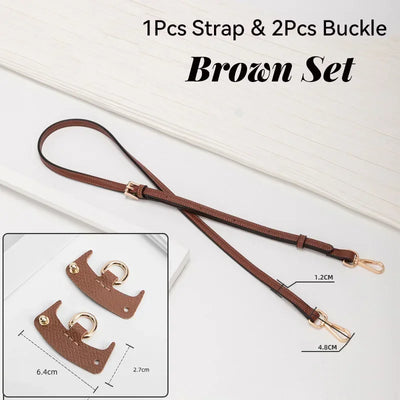 1 Set Bag Strap For Longchamp Mini Punch-free Genuine Leather Shoulder Strap Set Transformation Crossbody Strap Bag Accessories - Smarsty