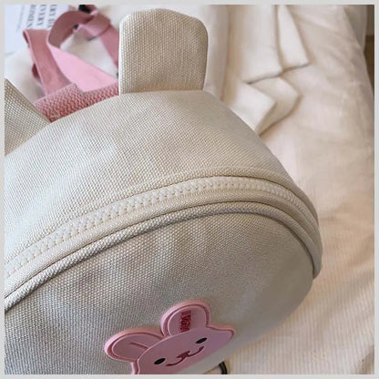 Canvas Baby Backpack Anti Lost Kids School Bag Bear Travel - Smarsty