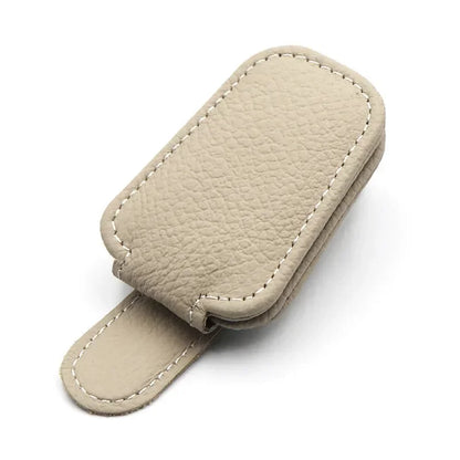 Magnetic Leather Sunglasses Holder For Car Sunshade Clips - Smarsty