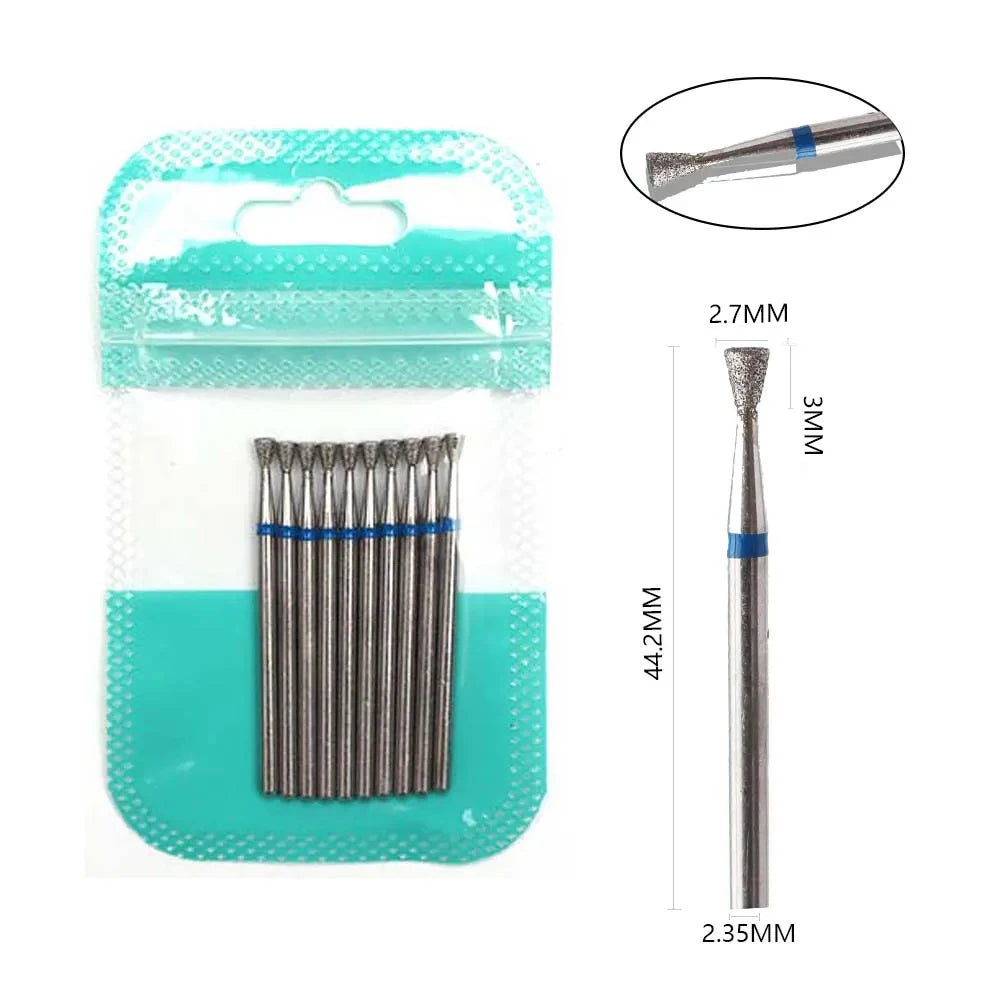 10 Piece Diamond Nail Drill Bit Set for Perfect Manicures - Smarsty