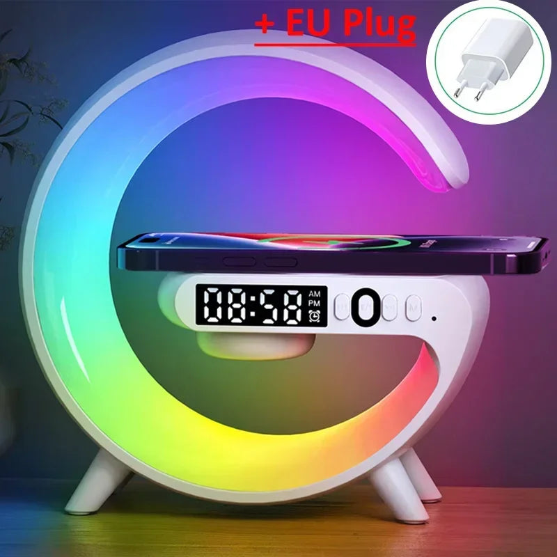 Wireless Charger Stand With Bluetooth Audio RGB Light - Smarsty