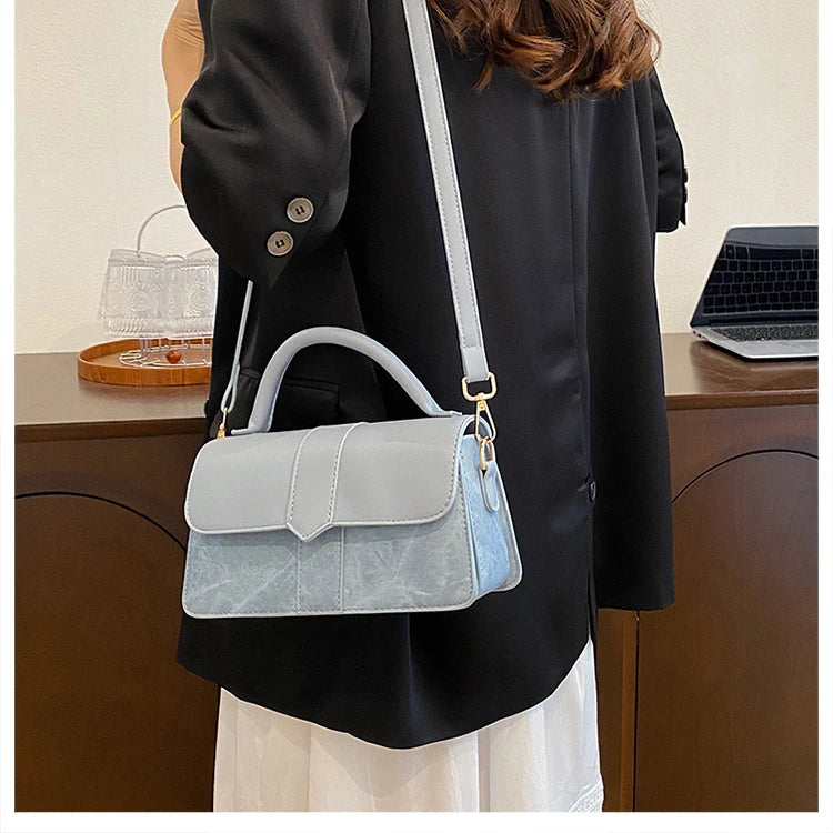 Versatile PU Leather Shoulder Bag For Women Square Satchel - Smarsty