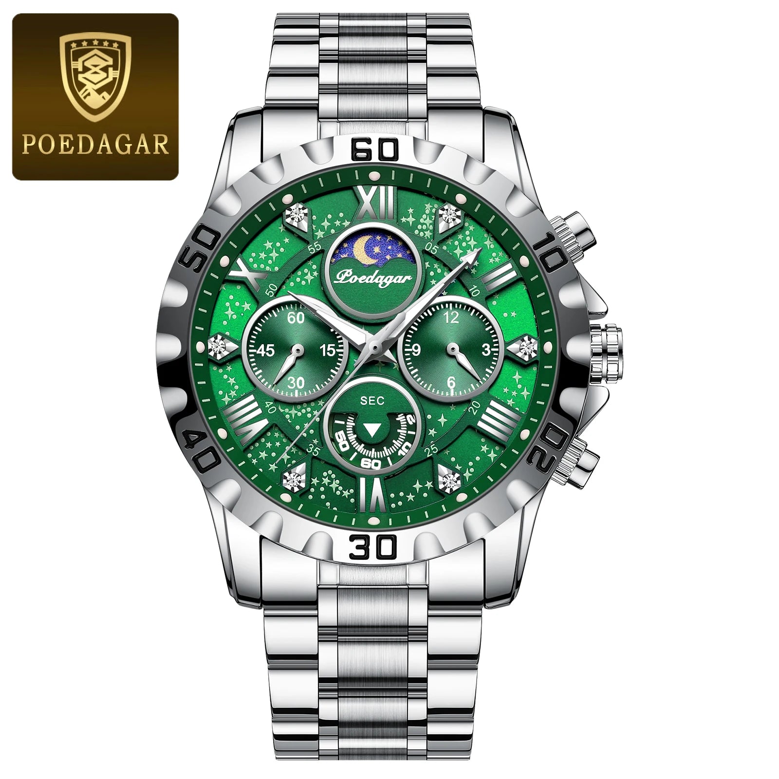 POEDAGAR Luxury Waterproof Quartz Sports Watch for Men - Smarsty