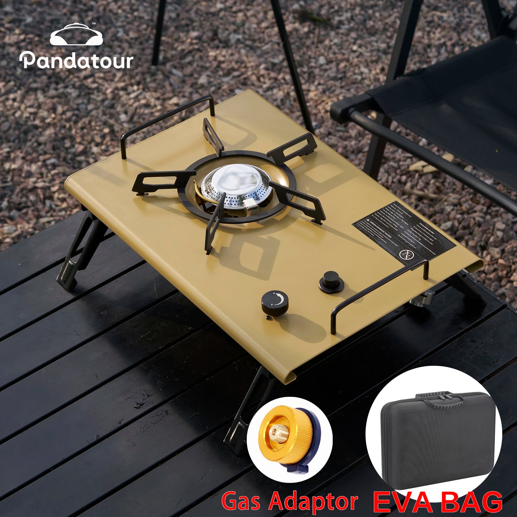 Pandatour Outdoor IGT Camping Stove Durable Copper Head Easy Equiped One-Touch One lick Ignite Table Stove Tourism Cooker Stove