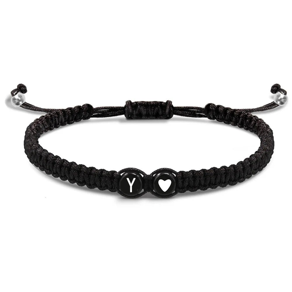Handmade Adjustable Heart Initial Bracelets for Friendship - Smarsty