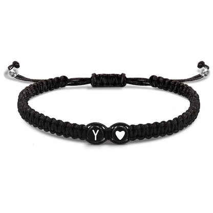 Handmade Adjustable Heart Initial Bracelets for Friendship - Smarsty