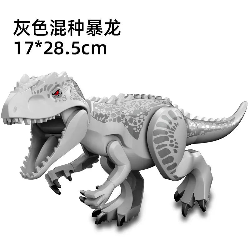 Jurassic World 3 Brutal Raptor Building Blocks Dinosaur Bricks Tyrannosaurus Indominus I-Rex Assemble Toy For Children by Smarsty