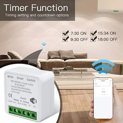 Tuya WiFi Mini Smart Switch Module for Voice Control - Smarsty