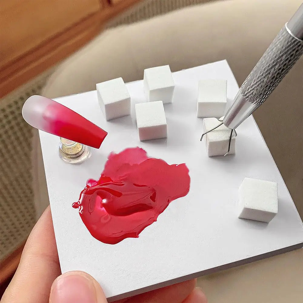 50Pcs Nail Art Sponge Set with Grab Pen - Smarsty