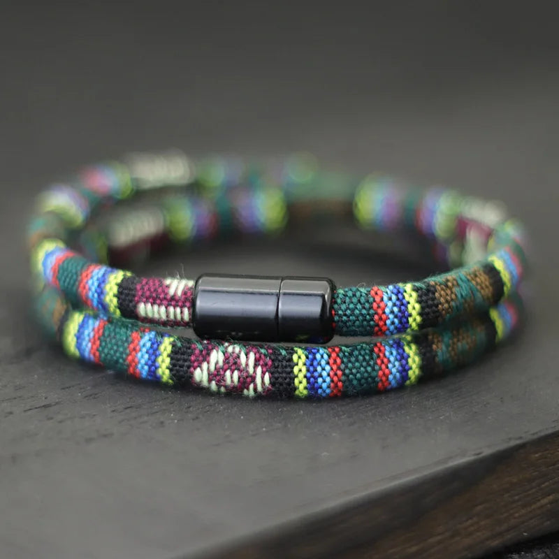 Men's Bohemia Rope Bracelet for Adventure and Survival - Smarsty