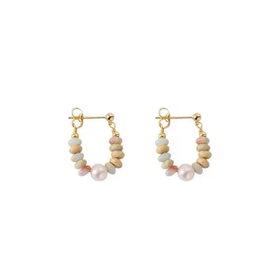 Pearl Pendant Earrings Beaded Natural Stone For Women - Smarsty