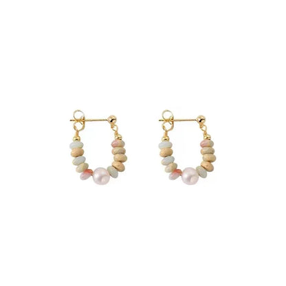 Pearl Pendant Earrings Beaded Natural Stone For Women - Smarsty