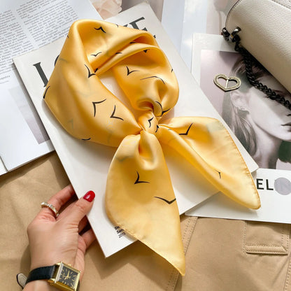 Luxury Silk Satin Headscarf for Women with Plaid Print - Smarsty