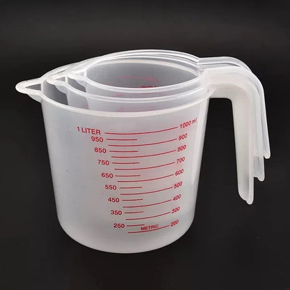 3 Piece Plastic Measuring Cups Set for Accurate Baking - Smarsty