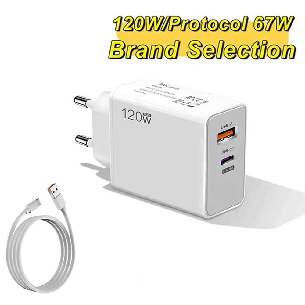 120W USB C Fast Wall Charger With Global Travel Plugs - Smarsty