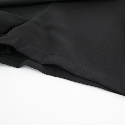 MUJER 2025 Asymmetric Skort For Women Black High Waist Mini Skirt Shorts Women Casual Bermuda Shorts Woman Summer Skirt Shorts - Smarsty
